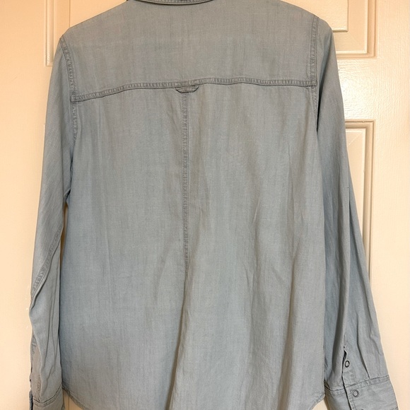 Eileen Fisher Chambray Shirt Top - Picture 3 of 5